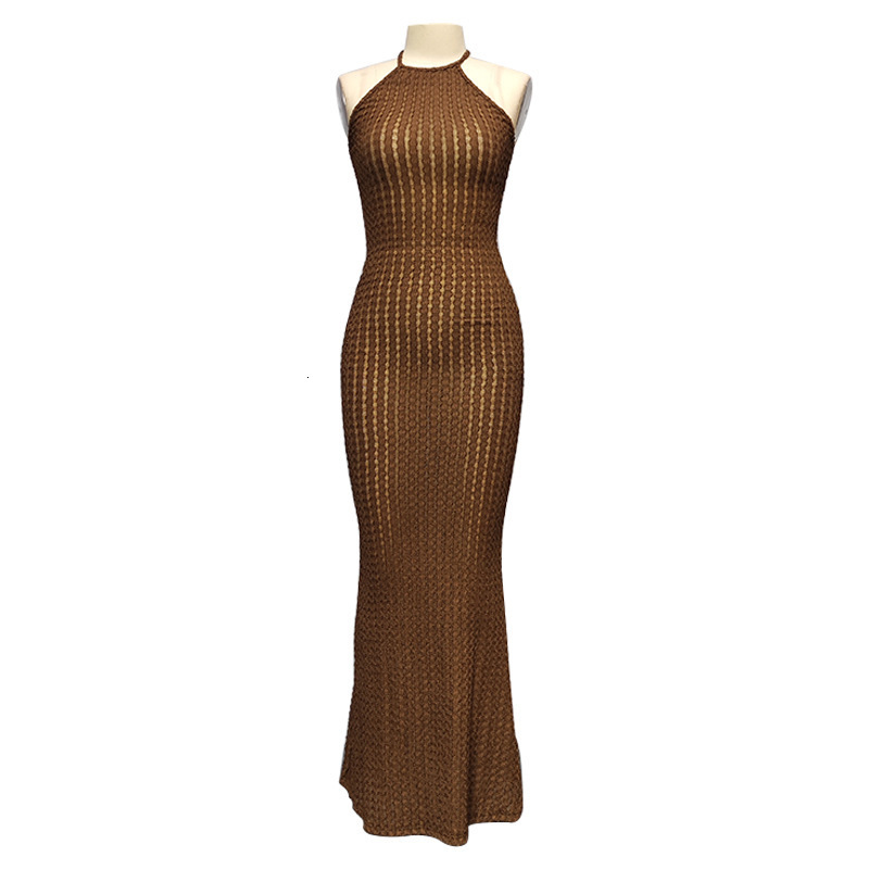 Fashion Designer Autumn New Women's Fashion Elegant Strap Knitted Sleeveless Slimming Dress