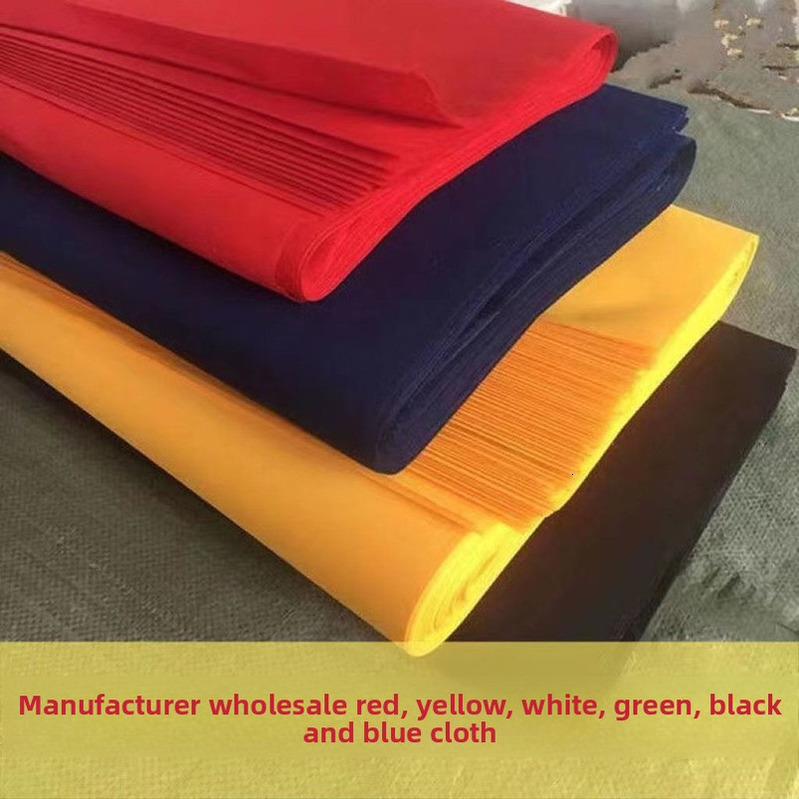 Pure Polyester Handmade DIY Brushed White Cloth for Wedding and Celebration Red Scarf Fabric Wholesale