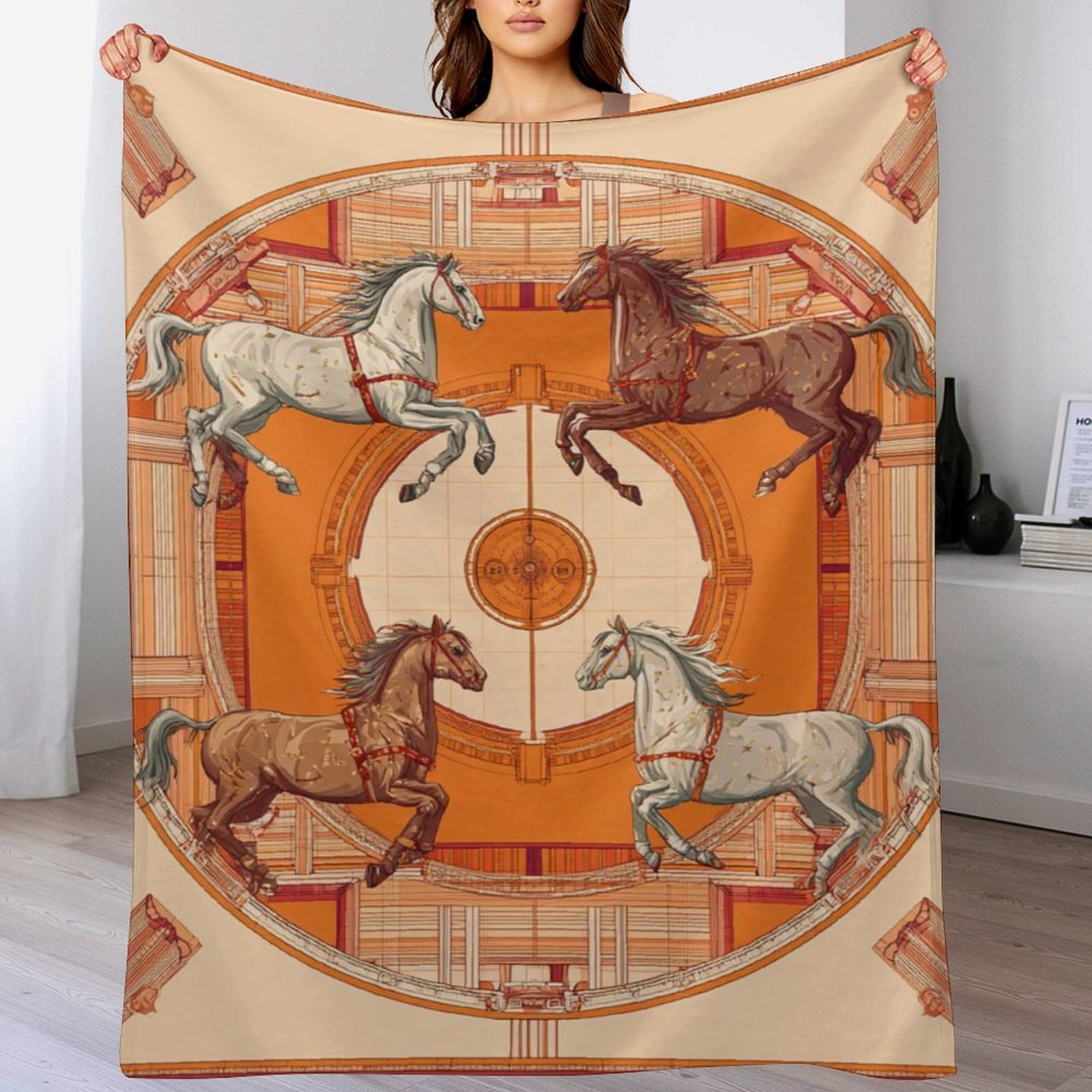 H Designer Horse blanket blanket throw cashmere vibration blanket copert Home Travel Throw Summer Air Conditioner Beach home bedding blankets throws H