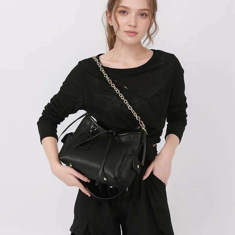 Women's Tote New PU Leather Women Shoulder Bag Chain Crossbody Messenger Bags Fashion Female Handbags 1025