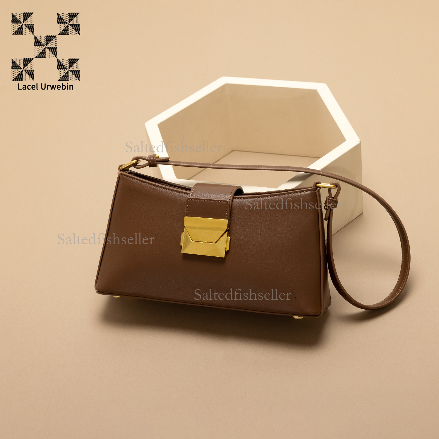 Lacel Urwebin Designer Women's New French Underarm Bag Luxury Commuter Shoulder Cross Shoulder Business Bag Large Capacity Trendy Brand Metal But