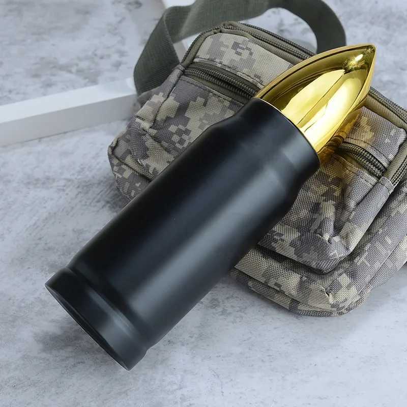 NEW 500ml Bullet Shape Thermos Bottle Large Capacity Stainless Steel Water Bottle Portable Vacuum Flasks Thermos Cup for Coffee J251025