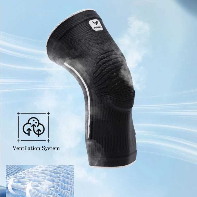 Veidoorn 1PC Knee Pads with Patella Medial Support Meniscus Silicone Compression Protection Sport Knee Braces Basketball Wear Y251024