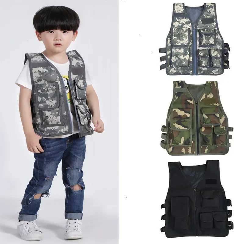Kids Tactical Vest Special Costumes Forces Children Camouflage Jung Clothing Military Hunting Combat Army Bultproof Uniform Y251022