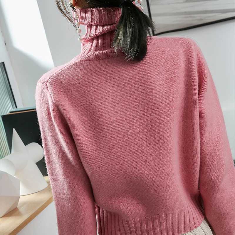 BELIARST 100 Pure Wool New Cashmere Sweater Woman High Neck Solid Color Pullover Fashion Warm Knitted Bottoming ShirtT251025