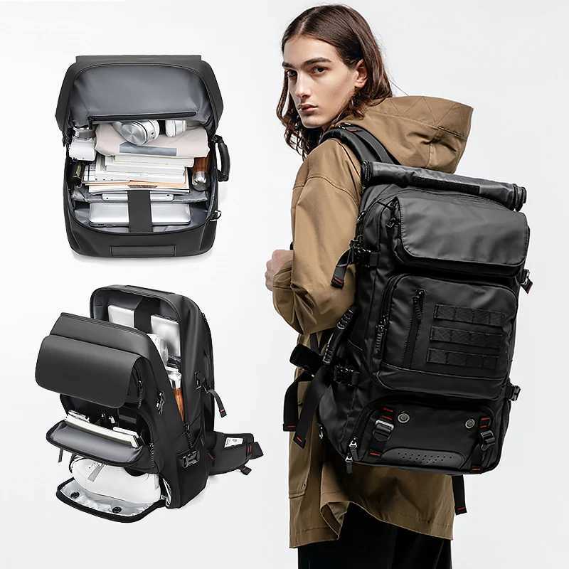 Men Travel backpack waterproof 17 inch Business Laptop Backpack with Separate Shoe Bag USB charging 50L outdoors Hiking Backpack W251025