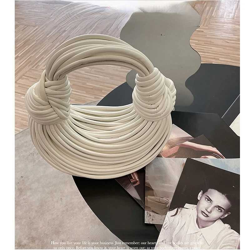 Handbags for Women 2025 New in Gold Luxury Designer Brand Handwoven Noodle Bags Rope Knotted Pulled Hobo Silver Evening Clutch Z251024