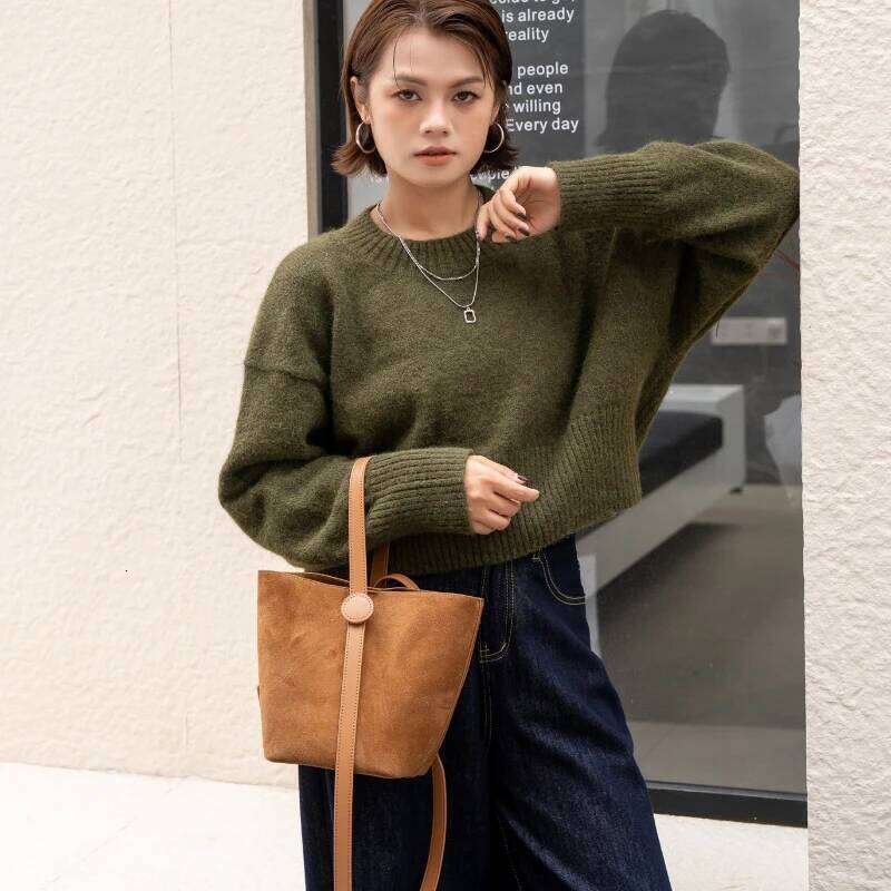 Jonlily Women Genuine Leather Shoulder Female Handbag Totes Casual Crossbody Bucket Daybag Commuter Bag Purse -Kg2069 251025