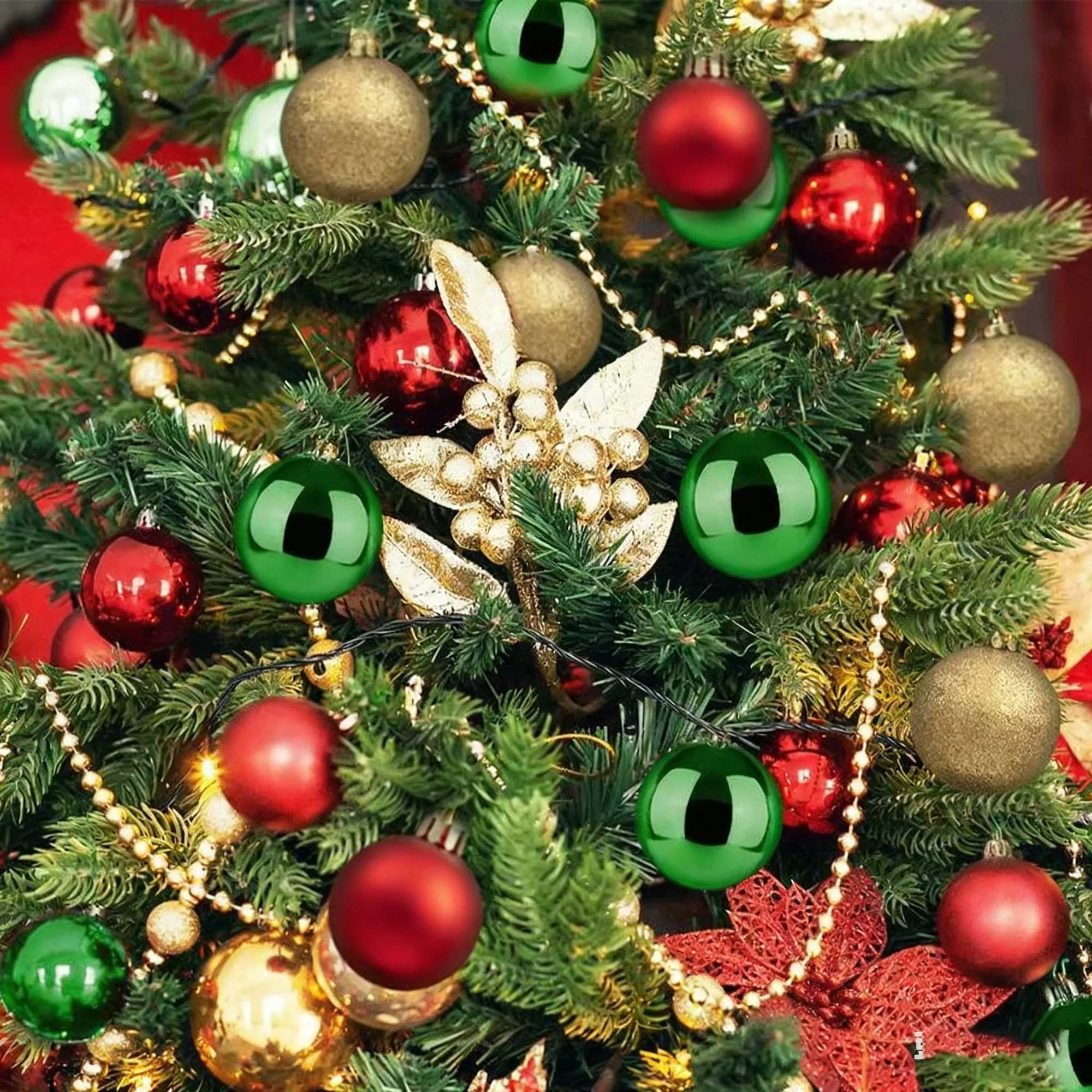 36pcs 3cm Christmas Balls Xmas Tree Hanging Pendent Plastic Red Gold Christmas Ball Ornaments Navidad 2025 Home Decor Kids Gift C251024