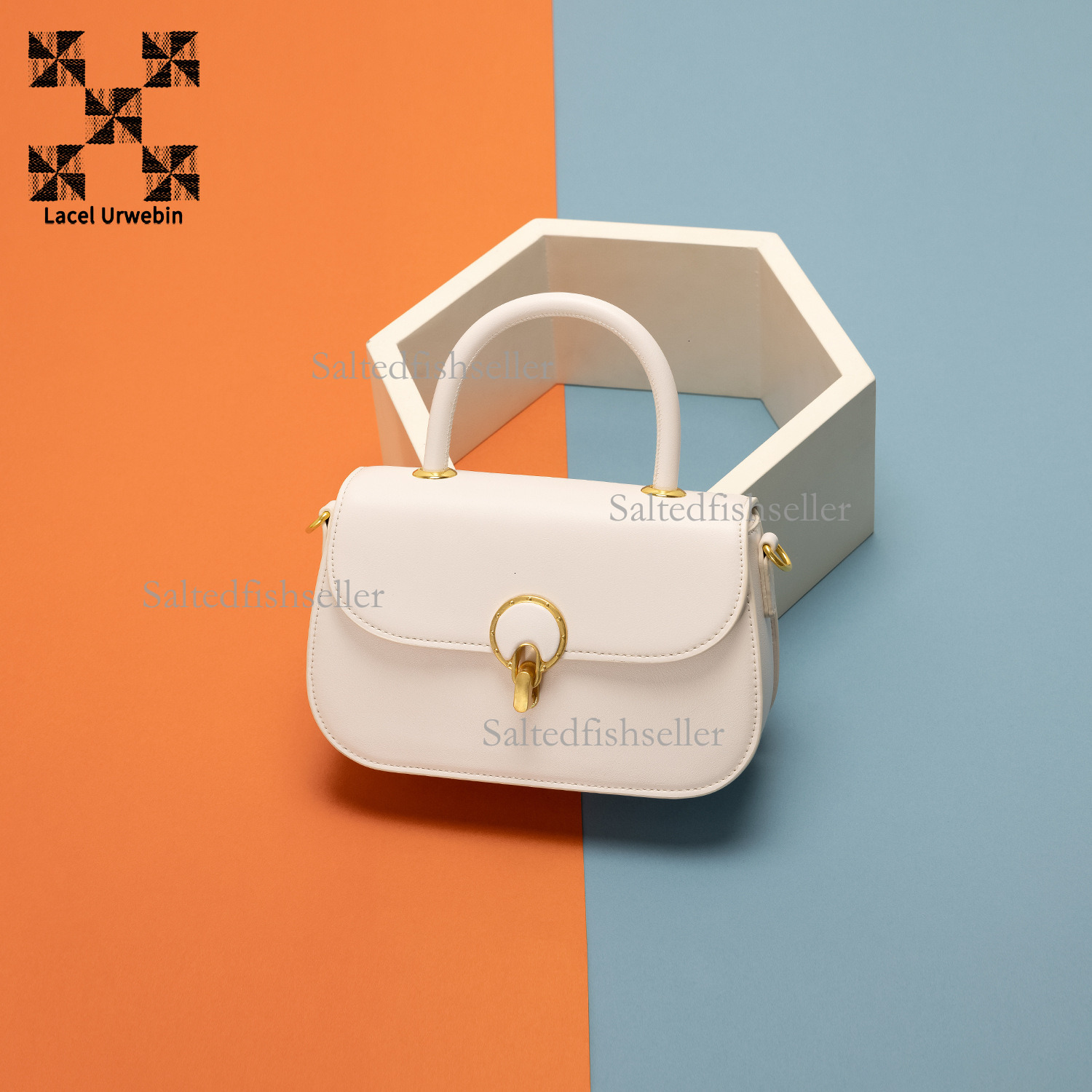 Lacel Urwebin Designer Fashion Women's Handbag Luxury Trendy Temperament Versatile Small Square Bag Simple Metal Buckle Single Shoulder Crossbody