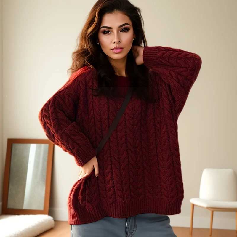 Autumn and Winter New Womens Clothing Round Neck Longsleeved Sweater Fashion and Casual Elegant Pullover Knitwear Loose TopT251025