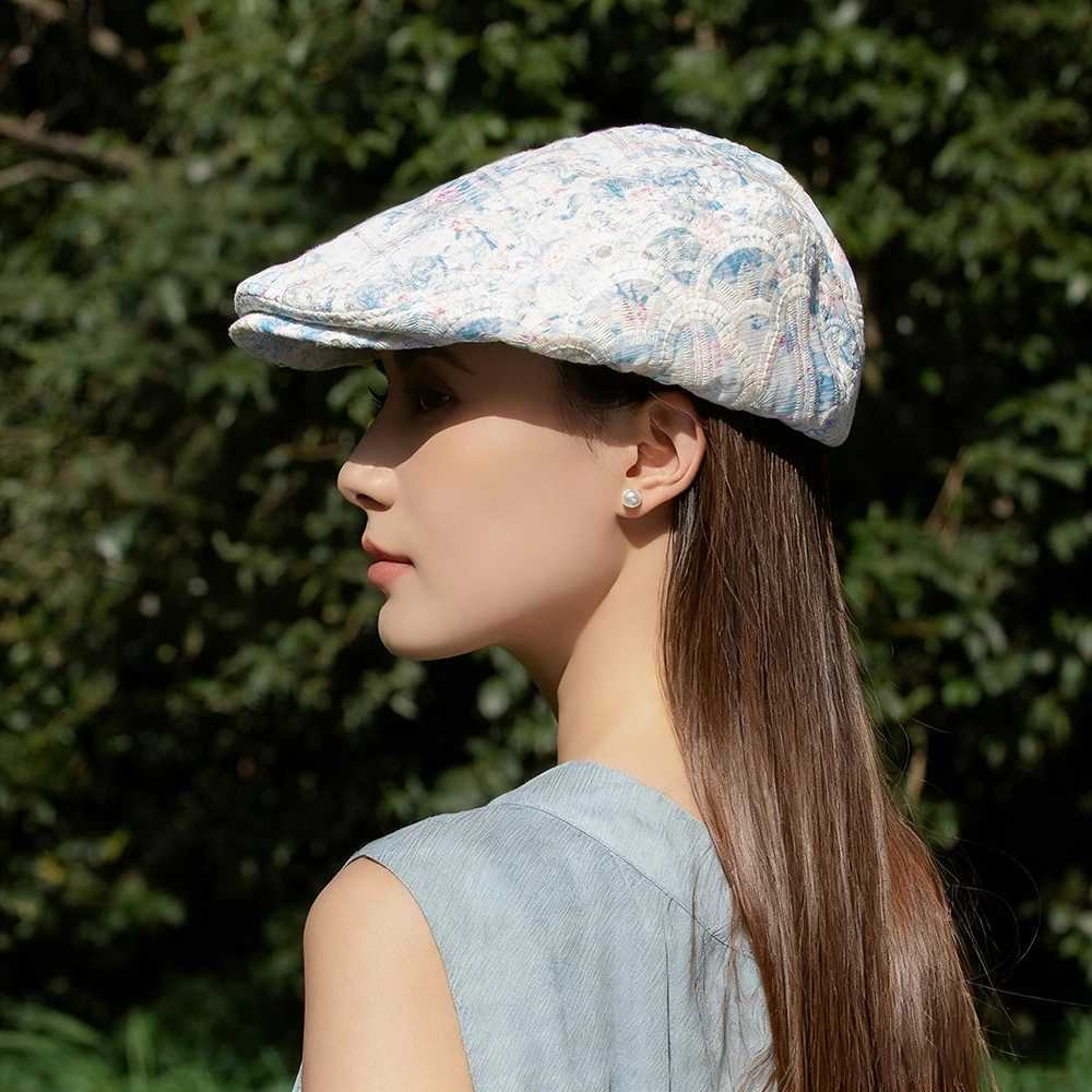 Beret Hat For Wen Fashion Embroidery Printing Outdoor Flat Visor Season Style Casual Autumn Berets C Summer Adjustable Y251025