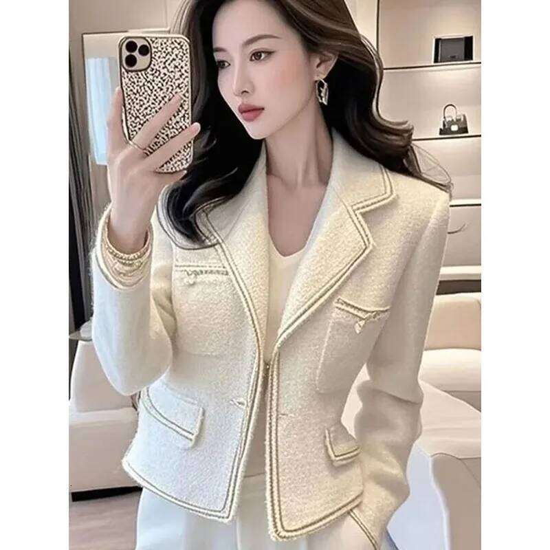 New Autumn Winter Small Fragrant Style Beautiful Women S Short Coat Long Sleeve Comfortable Unique Female Casual Jacket