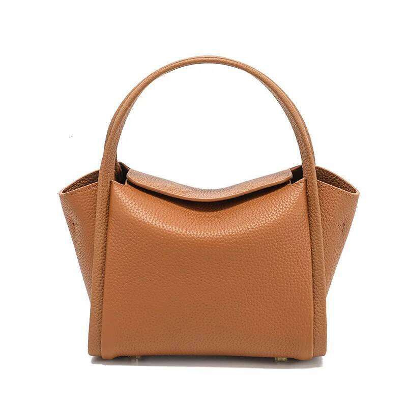 Genuine Leather Women's Small Work Handbag Girls Summer Phone Elegant Shoulder Bag Cowhide Famous Brand Composite Crossbody Bags 1025