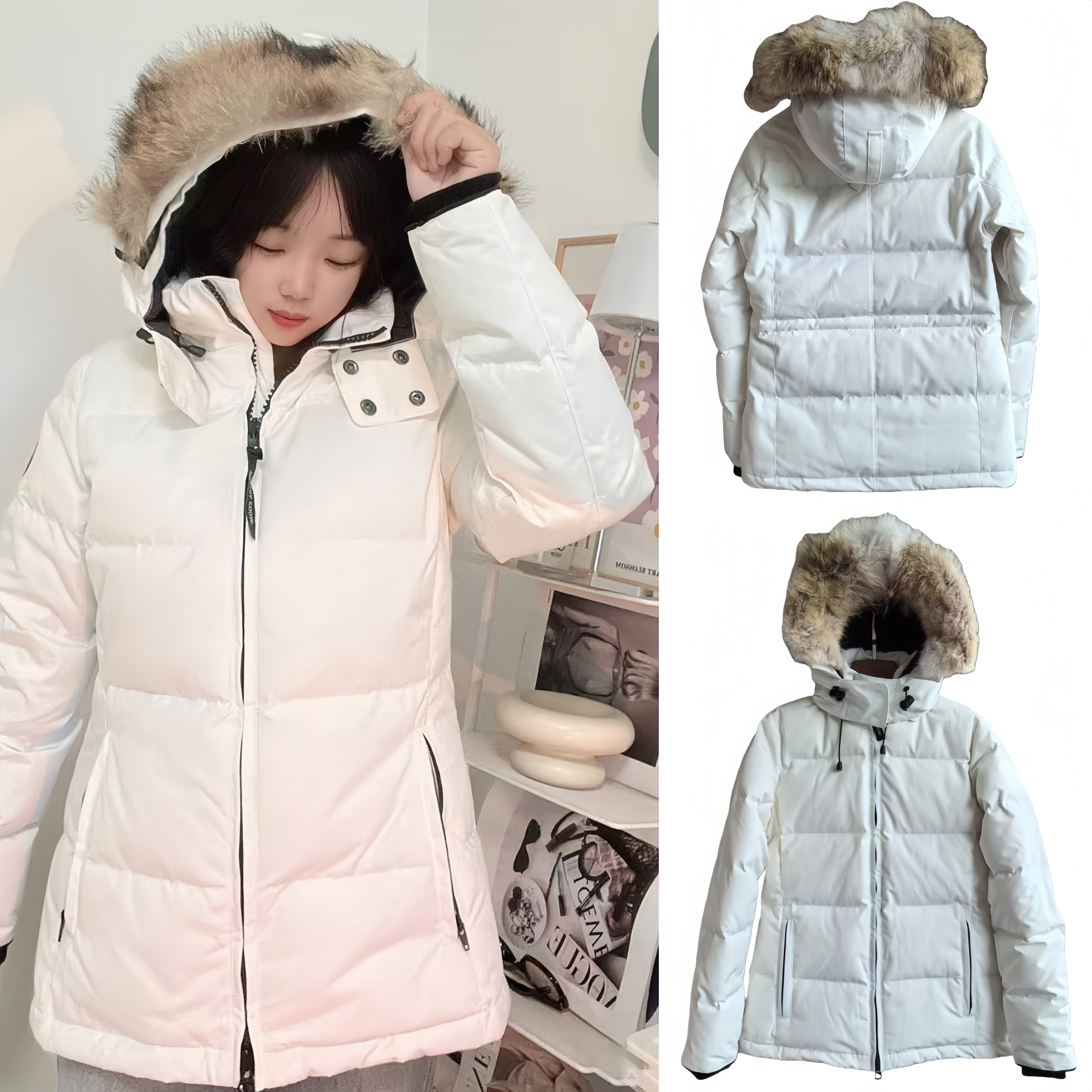 Women Puffer Jackets Designer down Jacket Winter Parka Coats Real Wolf Fur Outdoor Windbreaker women Outerwear winter jacket women doudoune