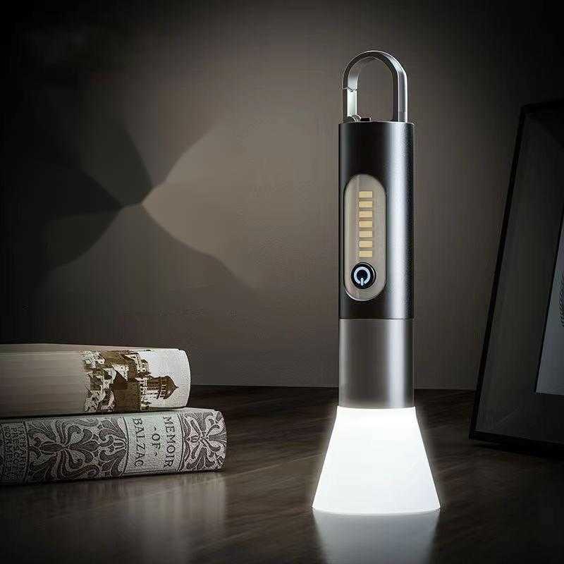 New Strong Light Flashlight MultiFunctional Outdoor Camping Light Portable Mini White Laser Flashlight Work Light W251025