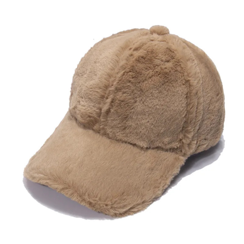 Imitation Rabbit Fur Baseball Cap Women Autumn Winter Warm Hat Men Outdoor Sports Travels Baseball Hat Hip Hop 251023