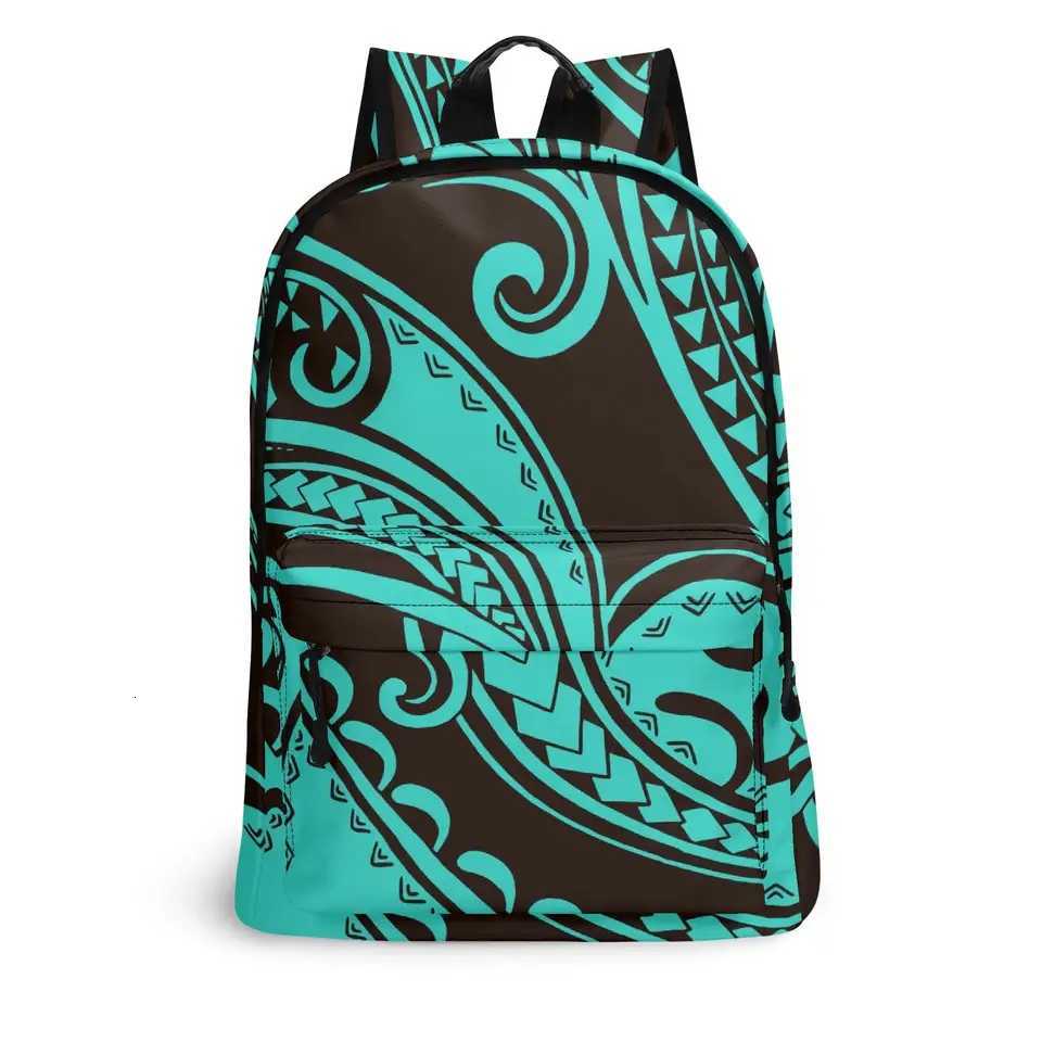 Flower Customization Travel Polynesian Hiking MenS Backpack Twill Leather Backpack Computer Bag Travel MenS Bag Design Samoan W251025