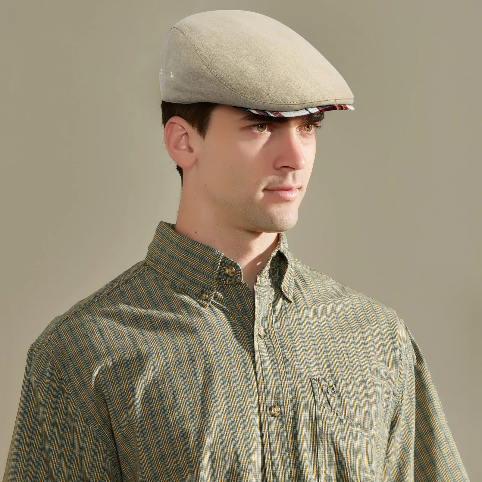 Jangoul Mens Flat Cap Soft Vintage Linen Hats Casual Retro sboy Hat Beret for Male Driving Ivy Hats Summer Autumn 251021