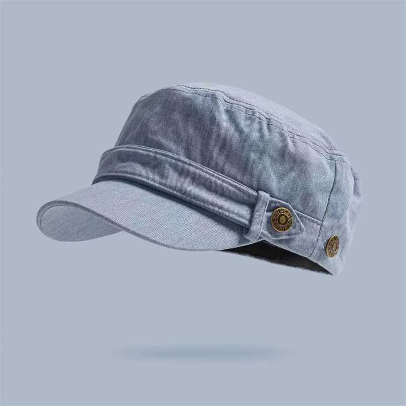 Unisex Solid Color Flat Top Military C Adjustable Outdoor Fisherman Cs Cadet Army C Retro Army Hats Bone Wens Mans C Y251025