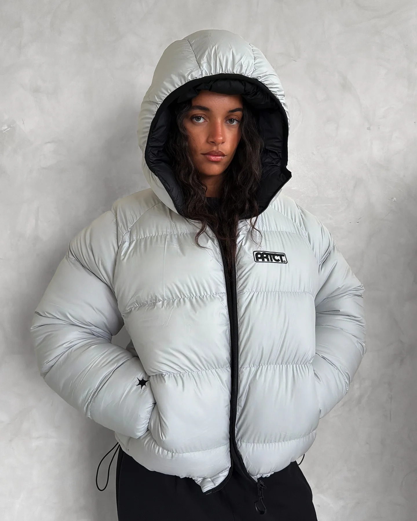PROTECT Winter Mens Down Jacket Thicken Warm HoodIie Y2k Reversible Double Sided Zipper Coats Casual Fleece Padded Men Clothing 251020