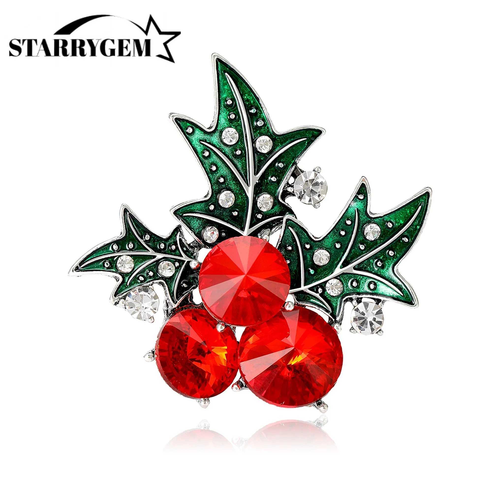 Enamel Christmas Fruit Pins for Women Rhinestone Brooches Fruit LAPel Pins OffICE Party Friend Gifts Jewelry AccESSories J251115
