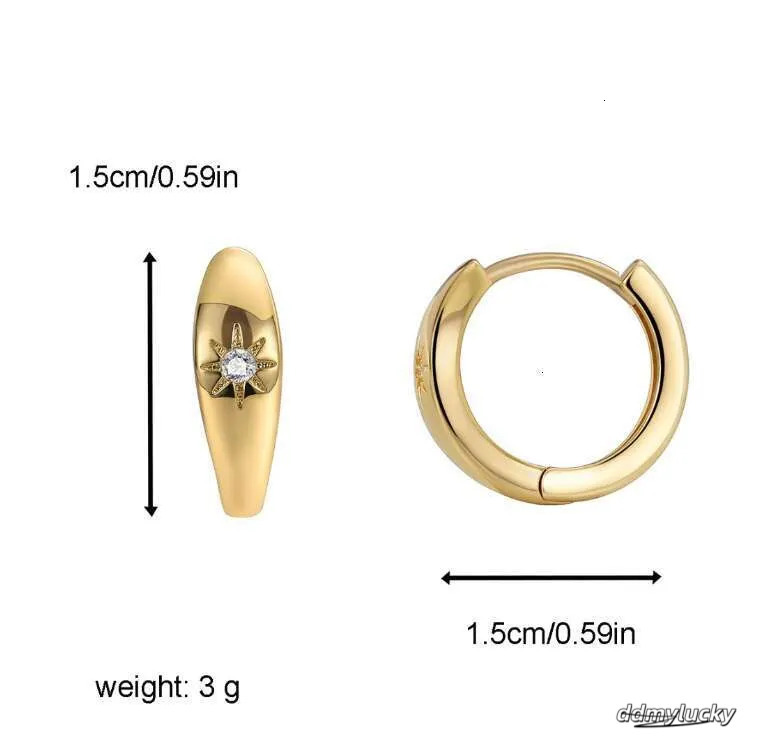 Minimalist Cubic Zirconia Earrings For Women - Fashionable Copper Sier Square Studs Ddmylucky