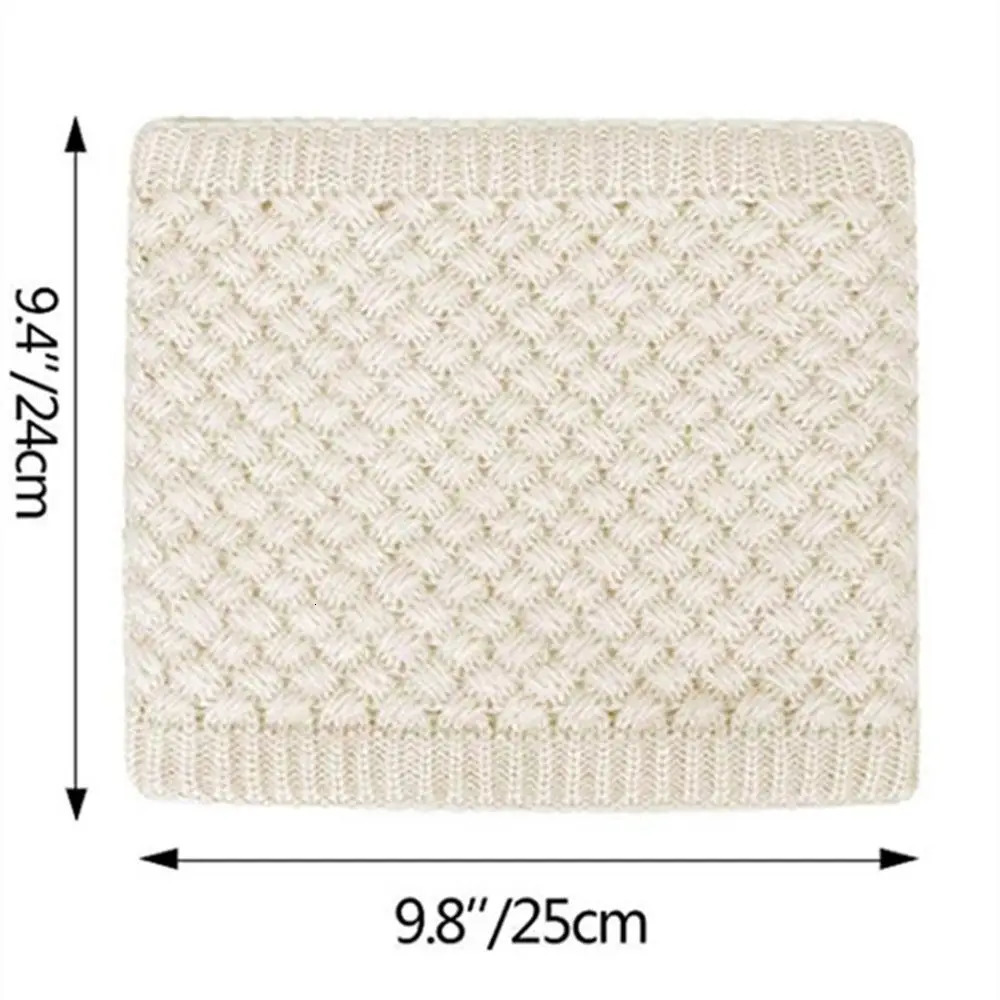 Solid Color Thick Outdoor Sports Neck Gaiters Snood Neck Warmer Autumn Winter Thermal Knitted Scarf Neckerchief 251020