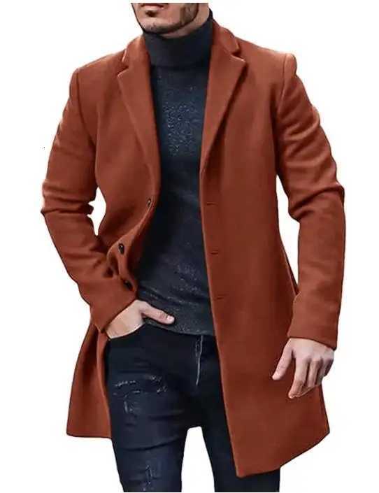 Mens Coat 2025 New Woolen Coat Trench CoatT251025