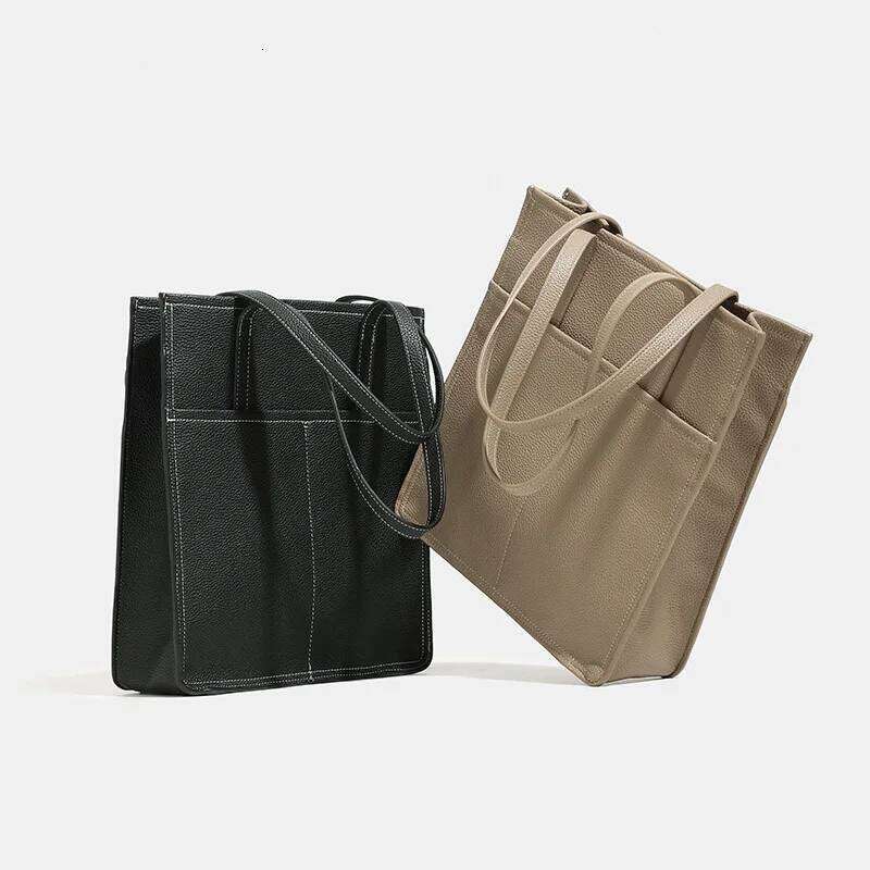Women Niche Design Tote Handbag Large Capacity Pu Leather Casual Commuter Shoulder Bags Solid Color Female Travel Underarm Bag 251023 1025