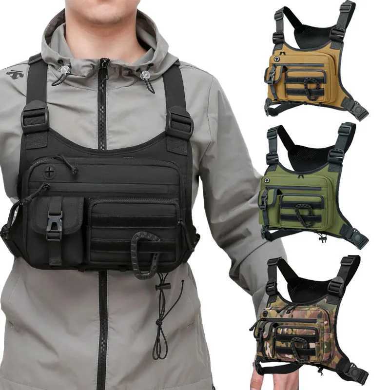 Outdoor Tactical Vest MultiFunctional Sports Vest pack Mens Tactical Chest Bag for Hunting Cam Traveling Y251022