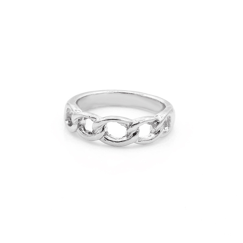 Version Korean Fashion Accessories Chain Hollow Folk Ring