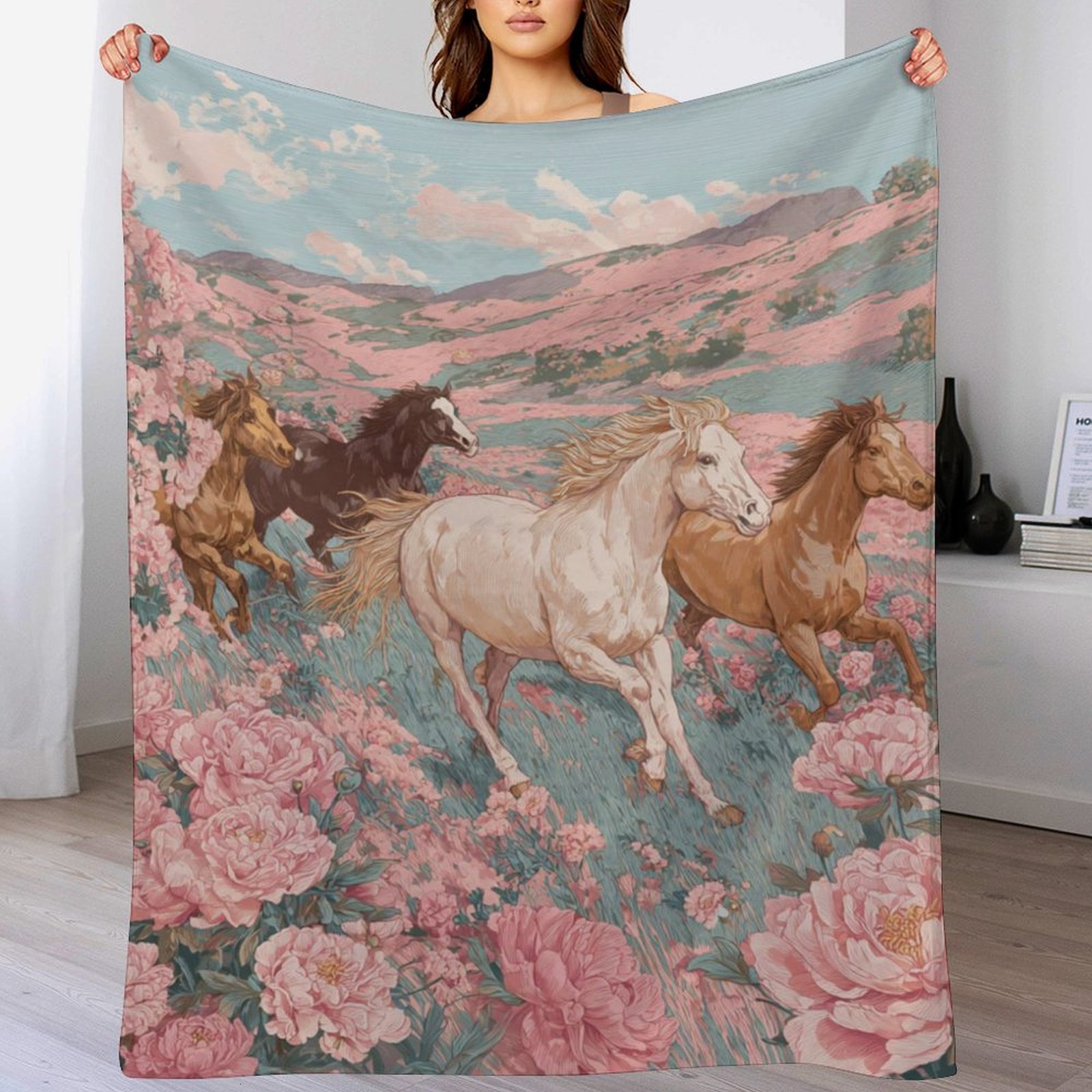 H Designer Horse blanket blanket throw cashmere vibration blanket copert Home Travel Throw Summer Air Conditioner Beach home bedding blankets throws H