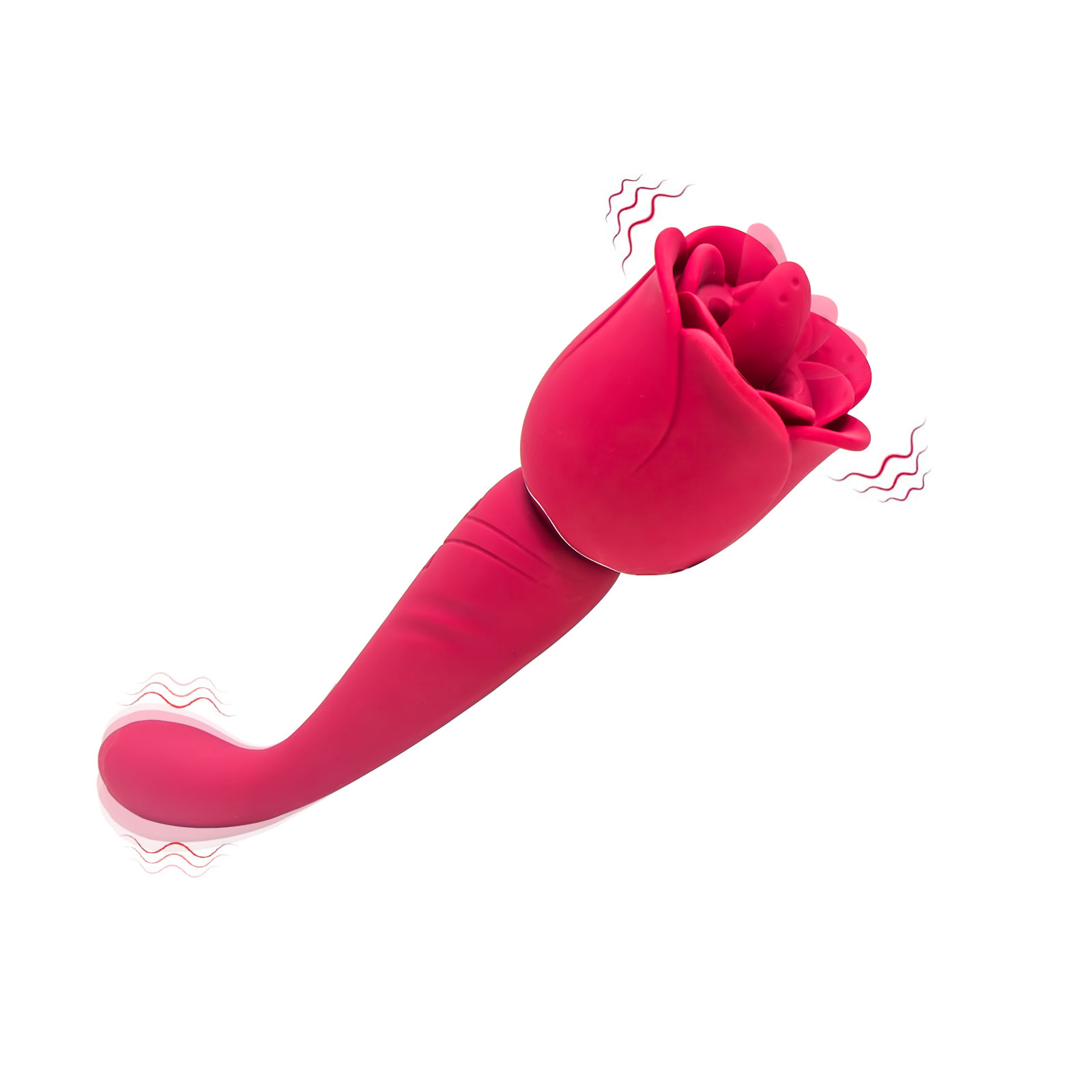 Elegant Rose-Shaped Vibrator - Intimate Adult Toy for Sensual Pleasure