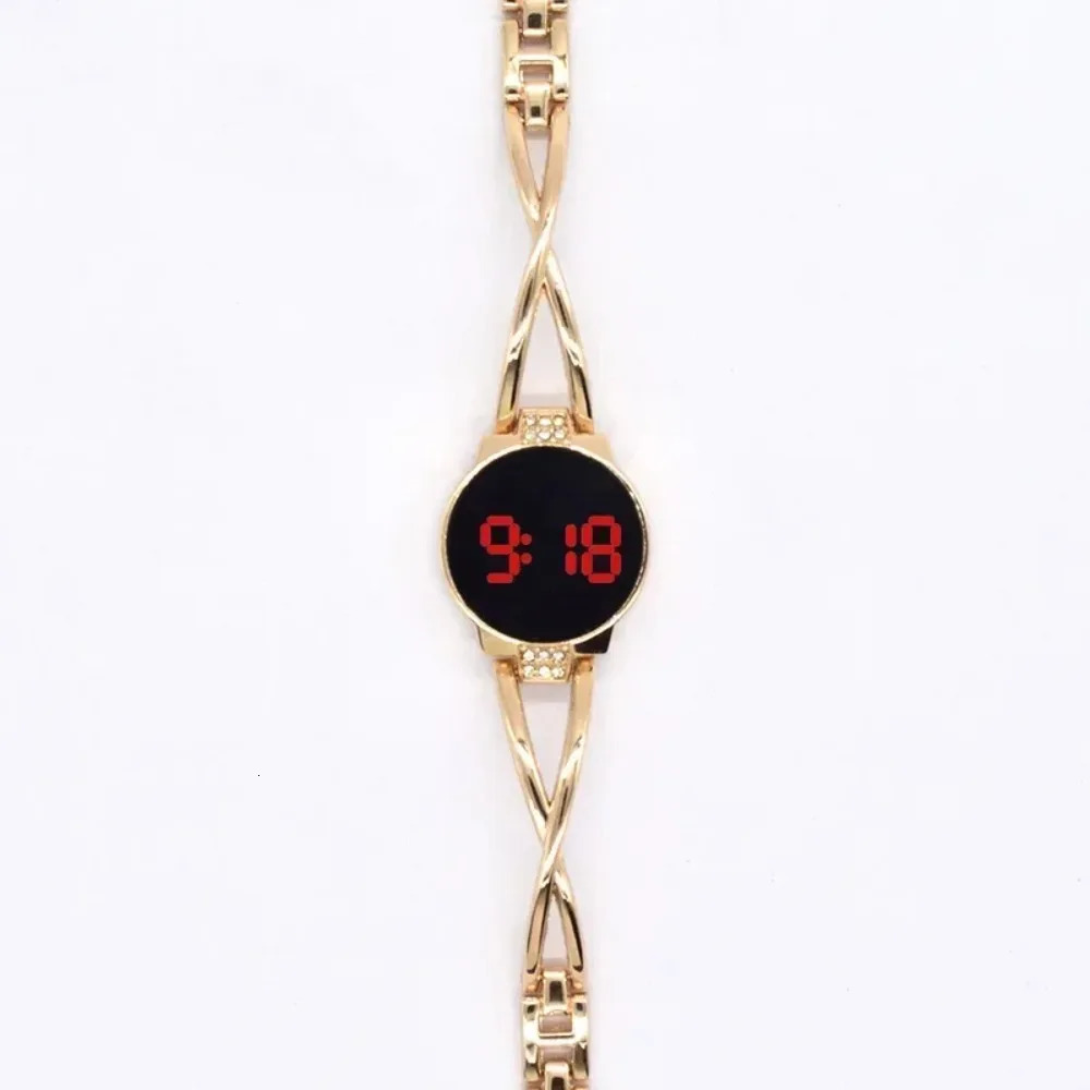 LED Fashion Watch Touch Womens Digital Wristwatches Decorative Steel Belt Electronic Student Women Bracelet 251021