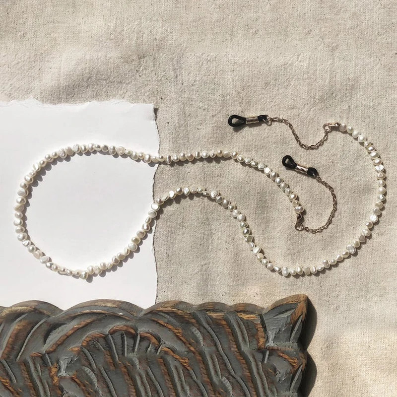 Handmade Trendy Irregular Natural Freshwater Pearl Sunglasses Chain Antislip Beaded Eyeglass Chain Neck Strap 70cm Cord Novelty 251023