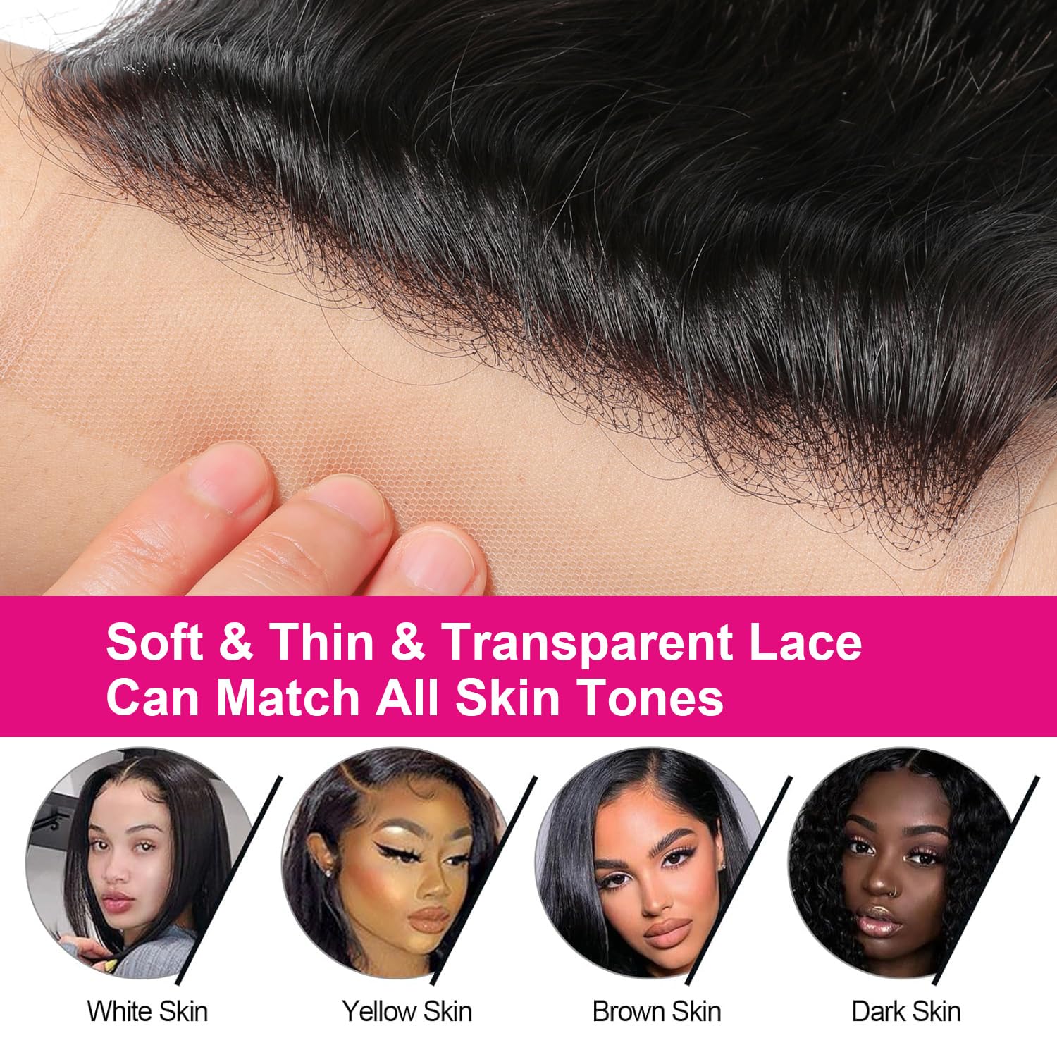 5x5 Lace Closure Body Wave Unprocessed Virgin Human Hair Free Part 10-20 Inch Natural Black Can Be Dyed Styled Glueless Wear