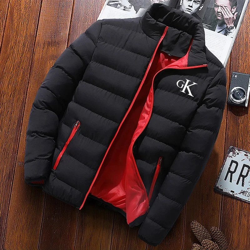 Mens padded jacket 2023 autumnwinter short warm thick casual parka 251018