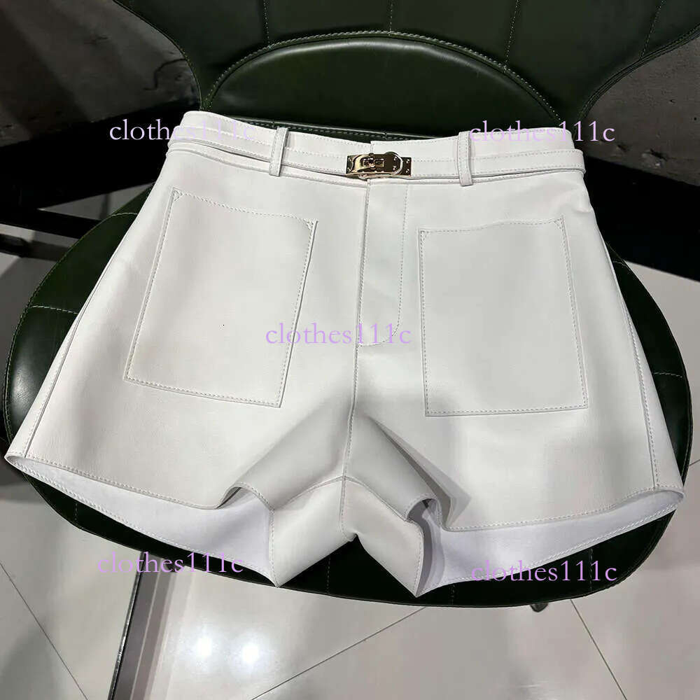 Yoloagain 2026 Autumn Fashion Real Women Sheepskin Leather Shorts Ladies