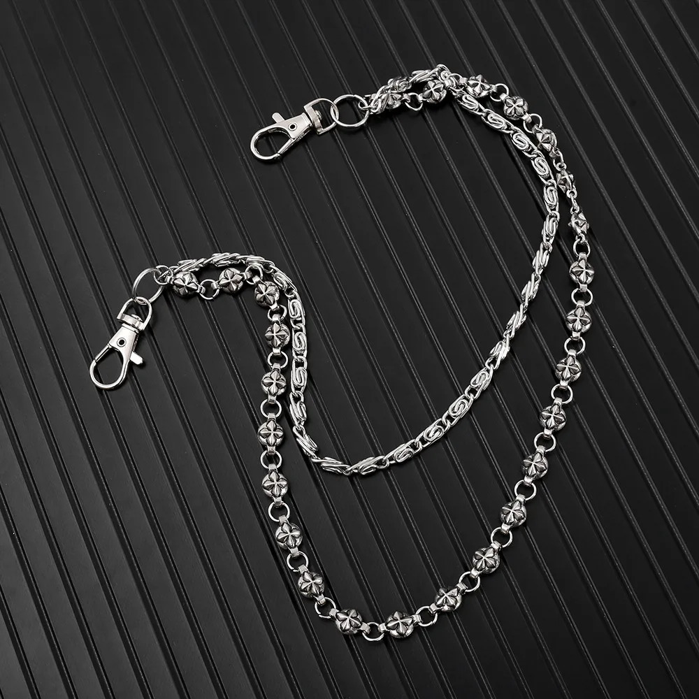 A Harajuku Style Street HipHop Y2k Jeans Chain Belts Personalized Punk Style DoubleLayer Waist Chain for Men Women Accessories 251023