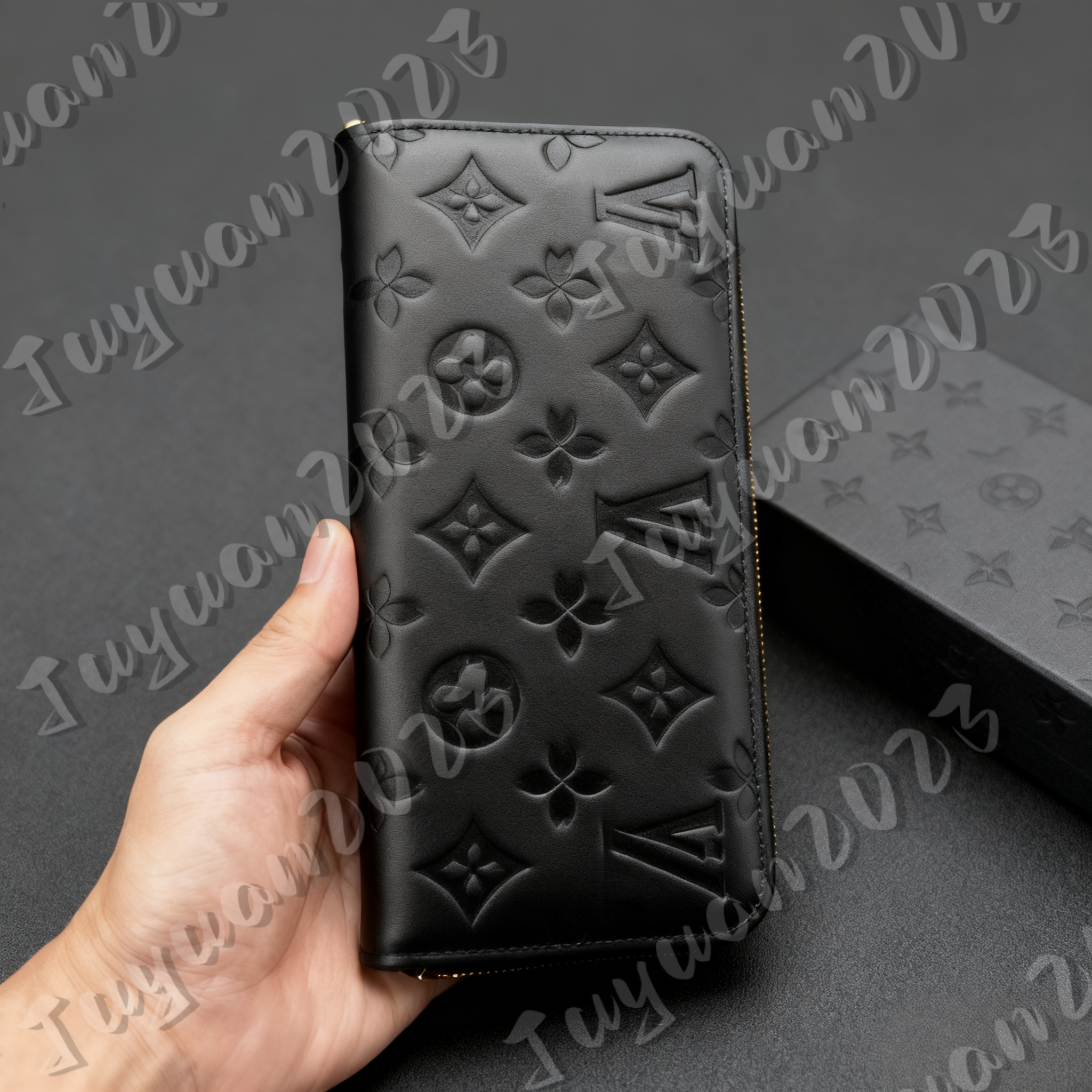 Designers ZIPPY WALLET High Quality Soft Leather Mens Womens Iconic textured Fashion Long Zipper Wallets Coin Purse Card Case Holder With Box