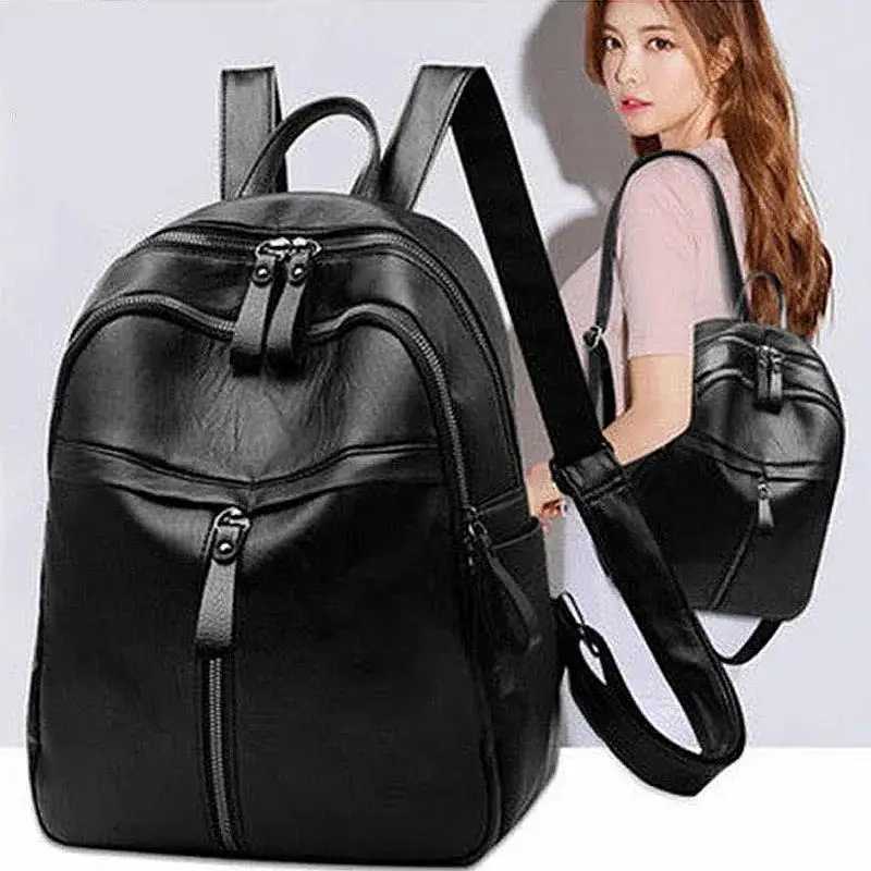 Women Large Capacity Backpack Purses High Quality Leather Female Vintage Bag School Bags Travel Bagpack Ladies Bookbag Rucksack W251025