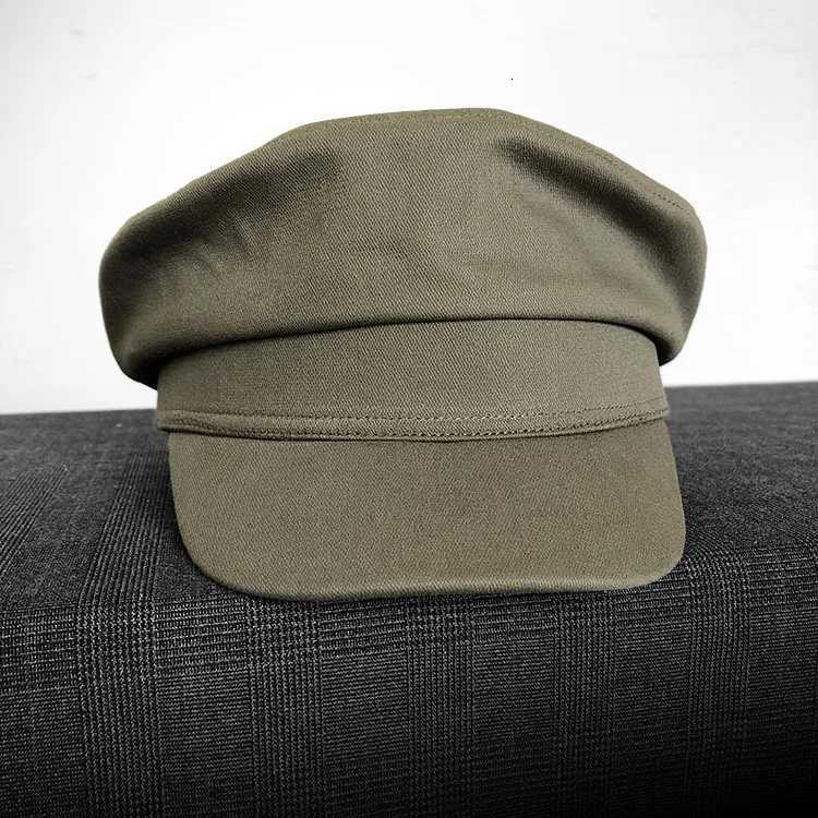 2025 Mens Nautical Peaked C Vintage Flat Top Beret Military Style Breathable Cotton Summer Boating Hat Anchor Pah Y251025