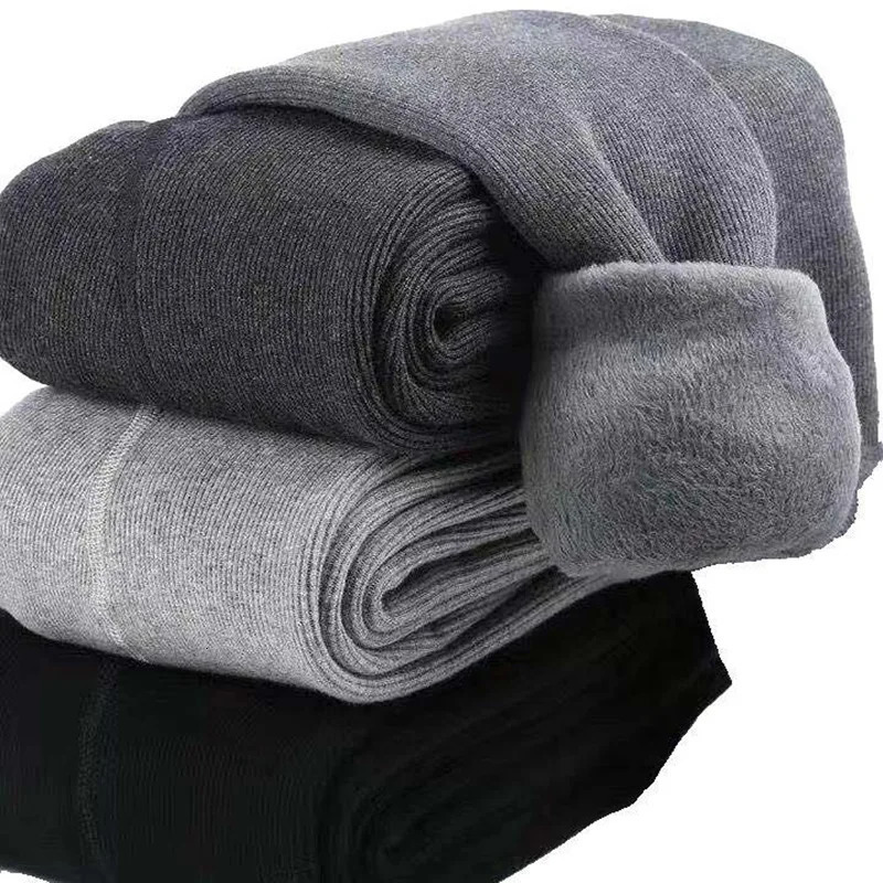 Winter Women Leggings Plus Velvet 350g Fleece Thicken High Waist Pantyhose Solid Vertical Striped Elastic Warm Tights 251018