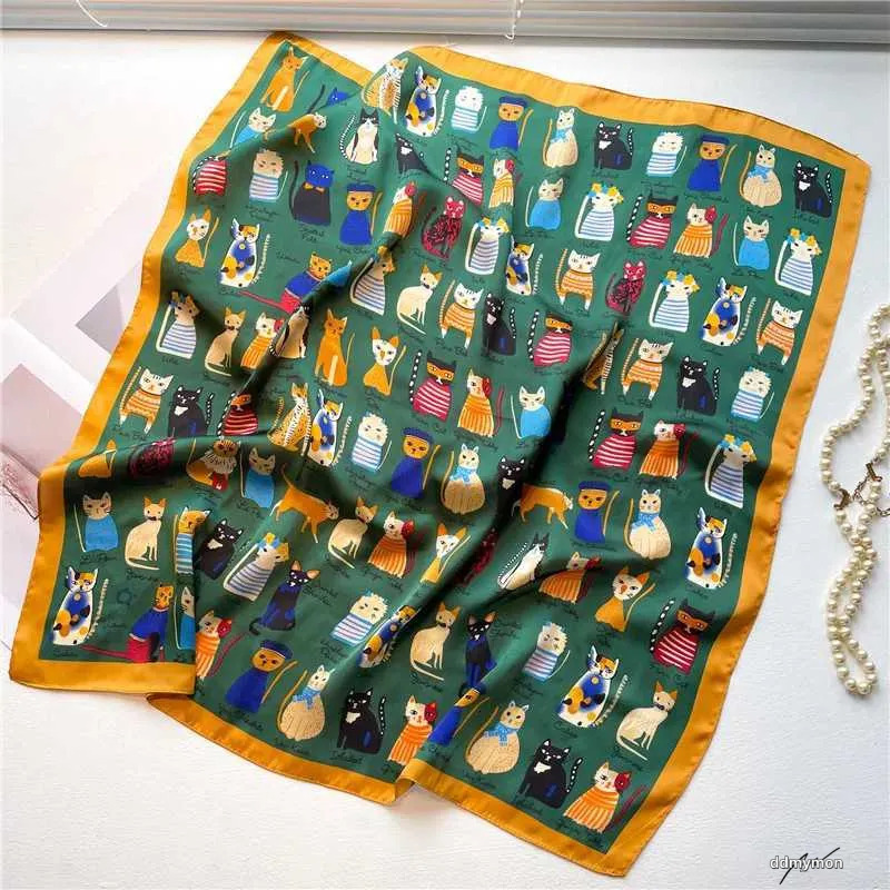 Silk Feel Square Scarf For Women - Versatile Headscarf, Neck Scarf, Hair Wrap, And Fashion Bandana Ddmymon