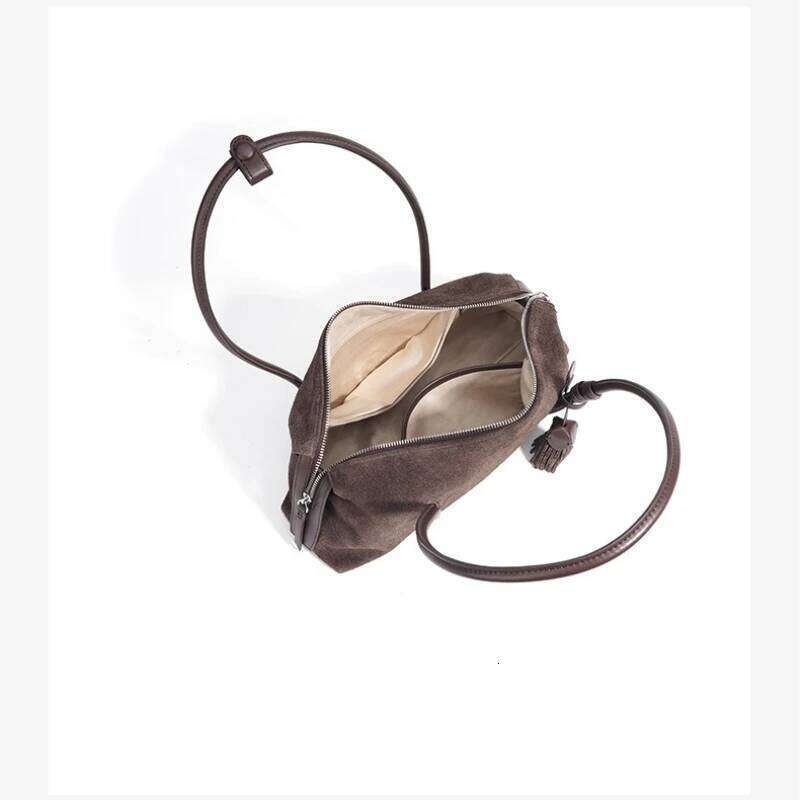 Pillow Shape Genuine Leather Frosted Underarm Bags For Women Designer Handbags And Purses Vintage Big Shoulder Crossbody 1025