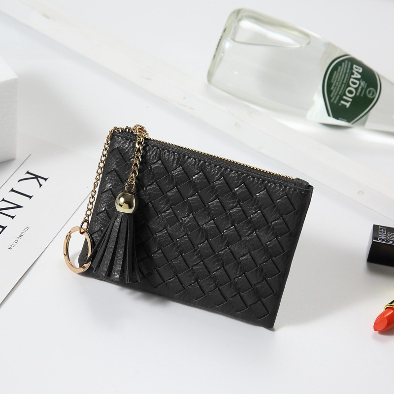 Luxury Brand Designer Bag Spring Summer New Zipper Small Coin Purse Simple Solid Color Lightweight Card Holder Handwoven Bag Cute Exquisite Women'