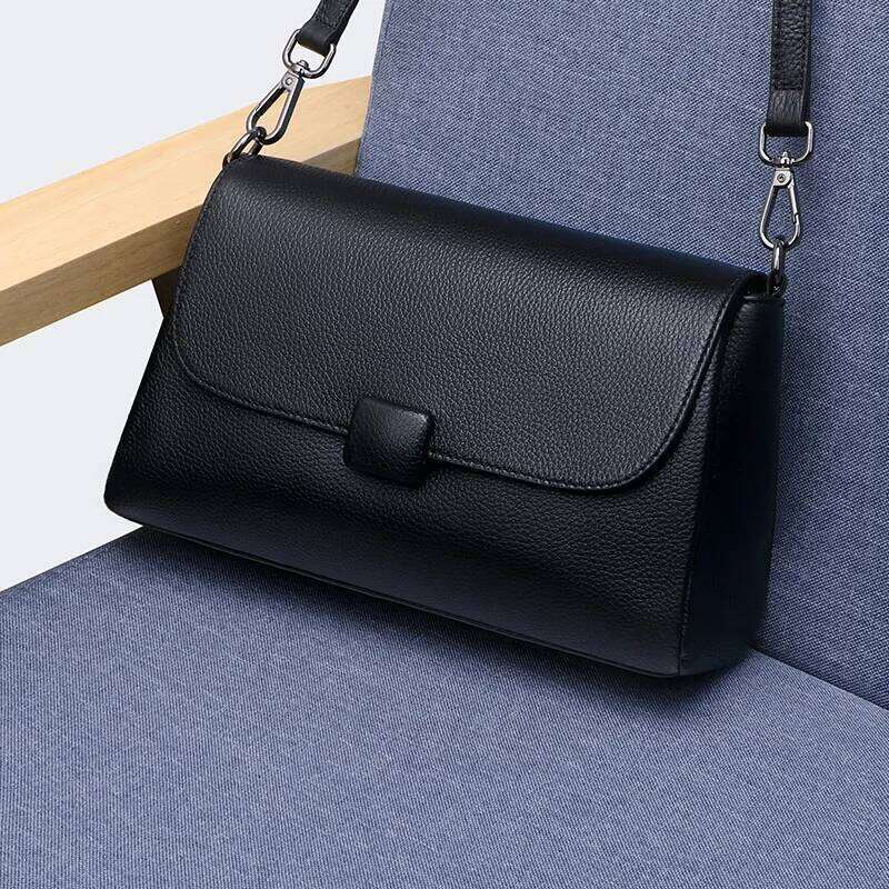 Lady Vintage Genuine Leather Messenger For Women Simple Crossbody Shoulder Handbag Girls Daily Using Commuter Small Square Bag 251023 1025