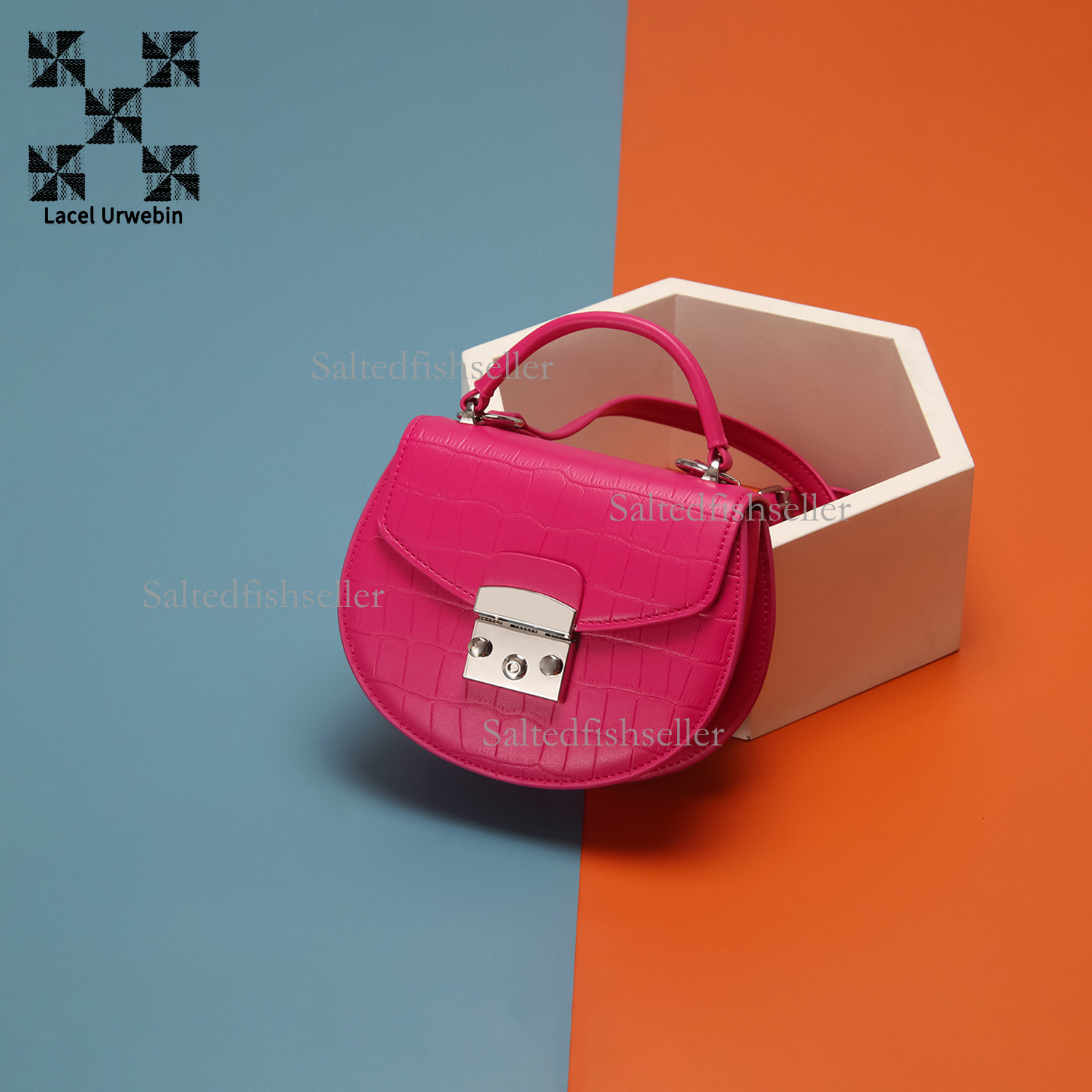 Lacel Urwebin Designer Stylish Versatile Piglet Bag Luxury Mini Handbag Korean Fashion Trend Single Shoulder Crossbody Bag Crocodile Patterned Small S