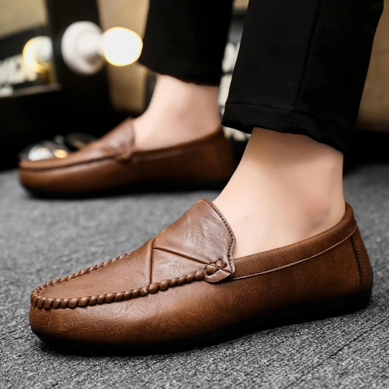 Mens Shoes Moccasins Loafer Shoes Men Casual Leather Office Shoes Mens Slip on Shoes Mens Dress Shoes 251023